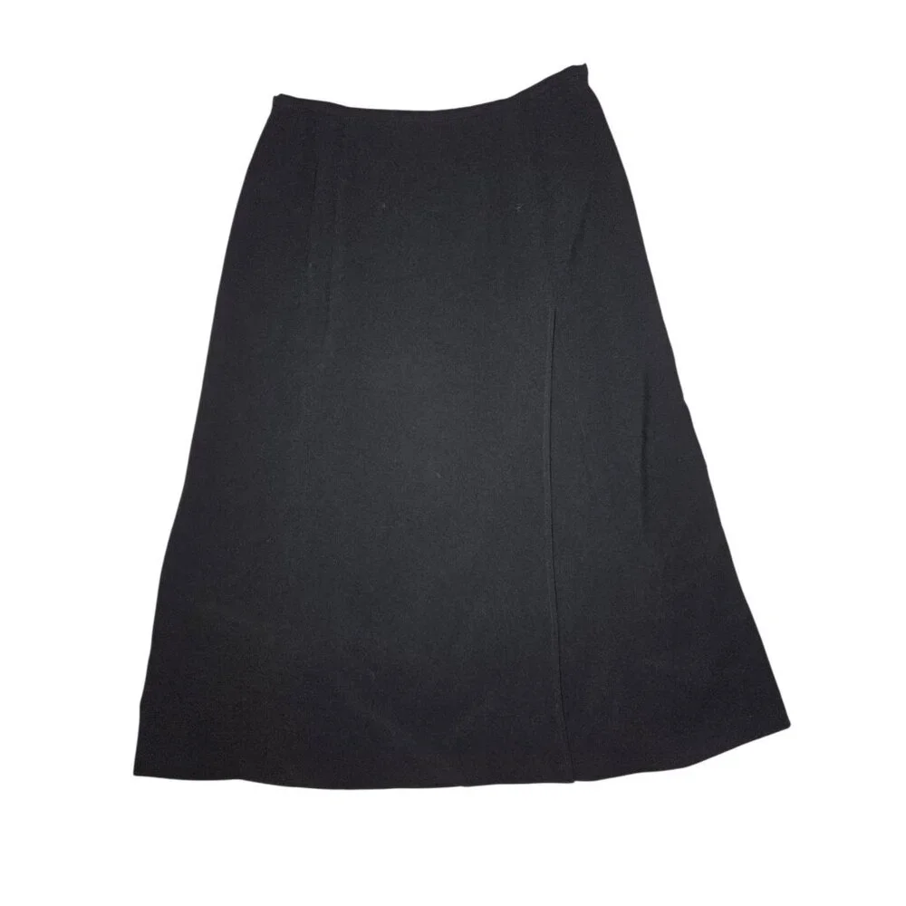 Talbots Vintage Black Midi A-Line Skirt 10‎ (28 Waist)